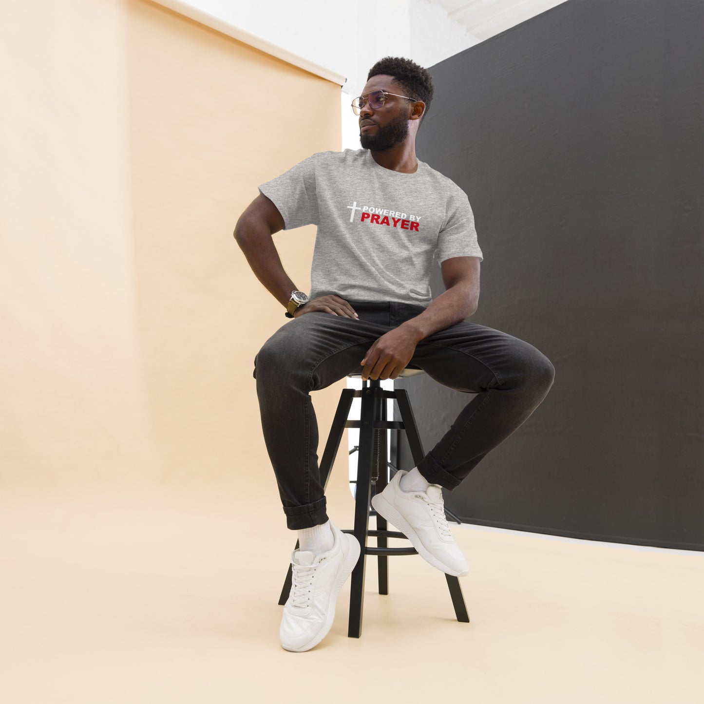 Powered by Prayer Men's classic tee