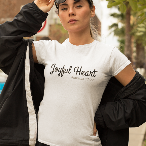 "Joyful Heart" Christian T-Shirt - Find Joy & Positivity in All Things