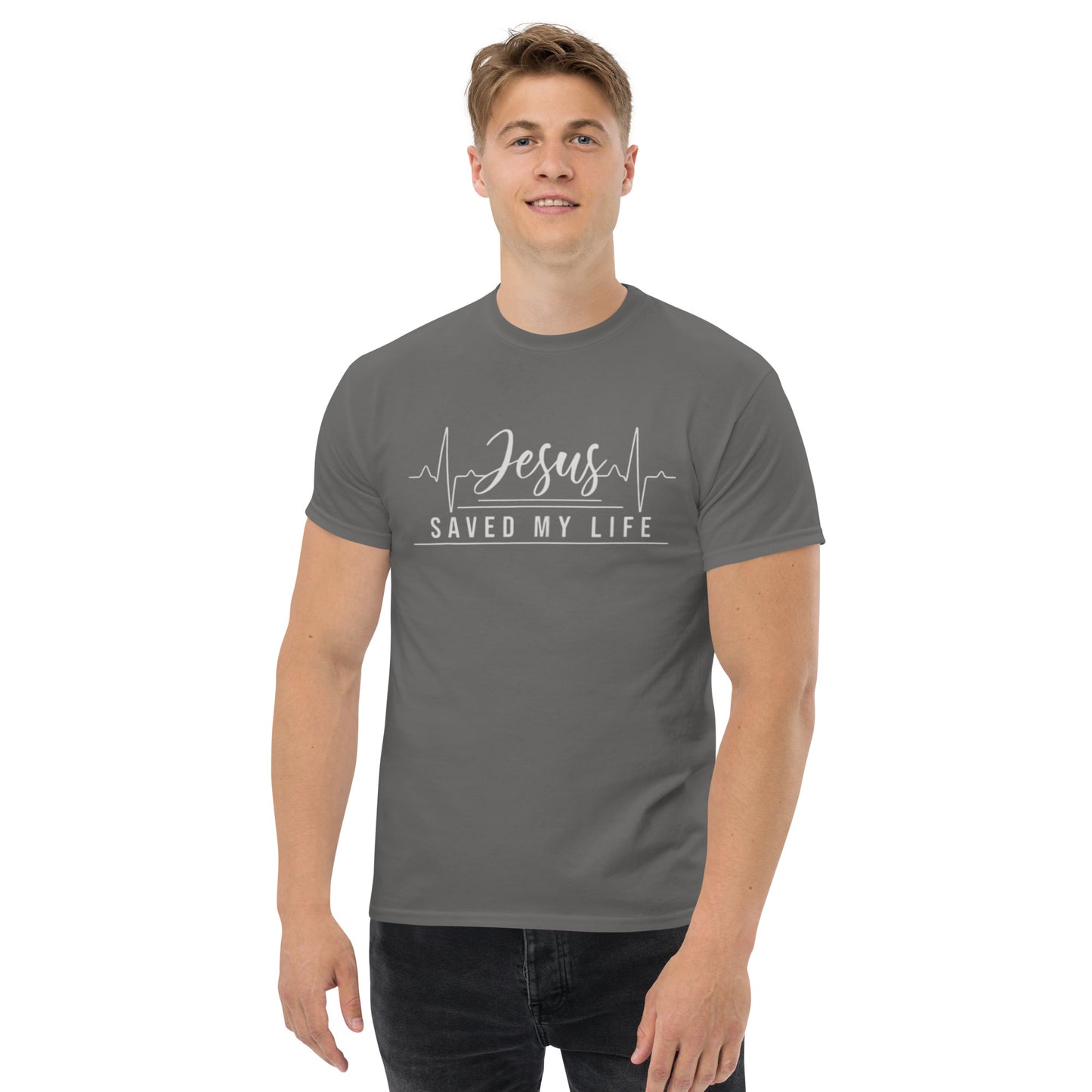 Jesus Saved My Life Men's classic tee