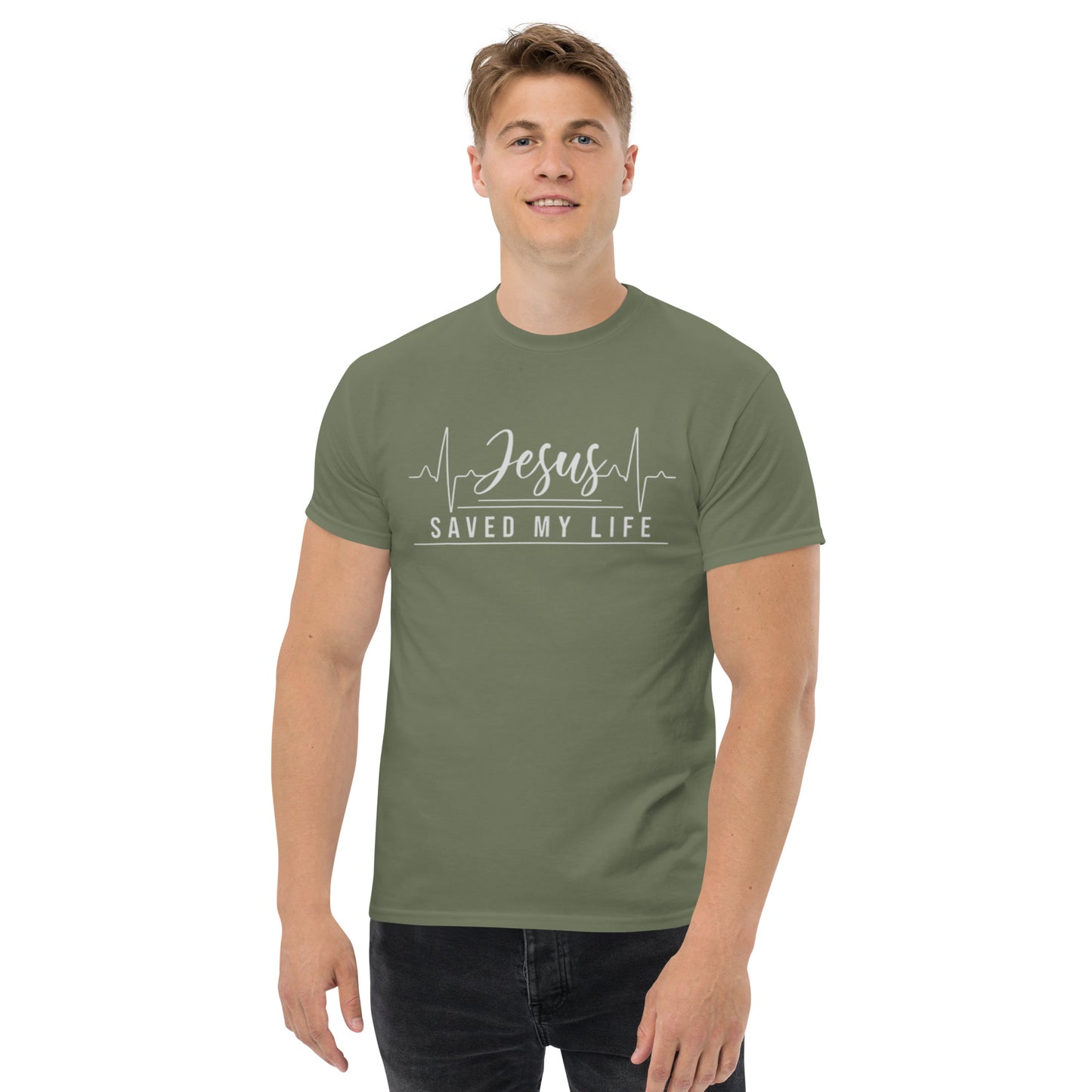 Jesus Saved My Life Men's classic tee