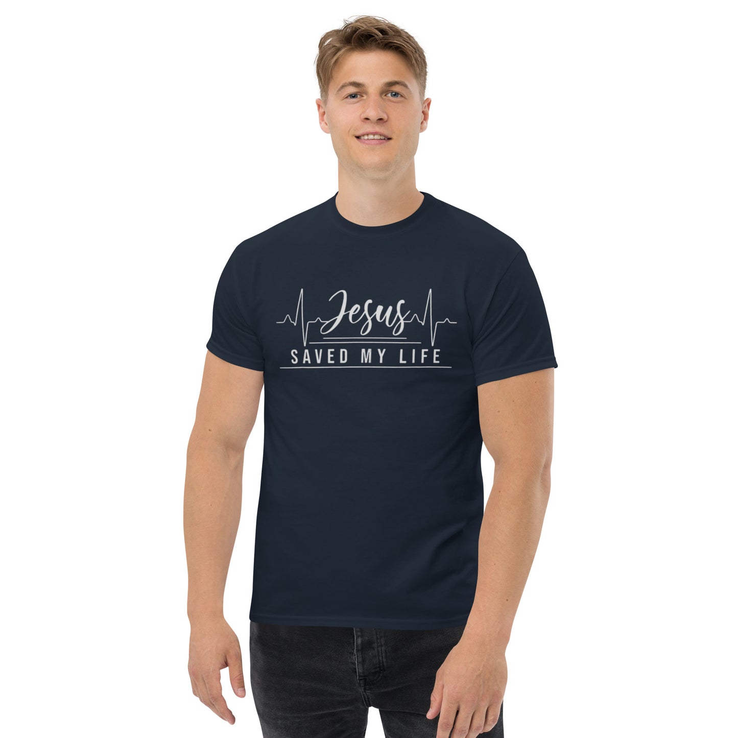 Jesus Saved My Life Men's classic tee