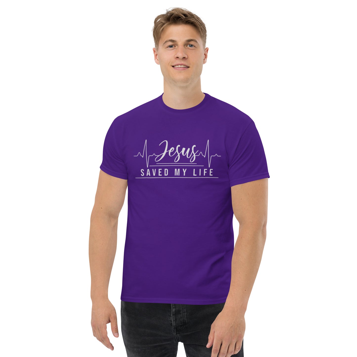 Jesus Saved My Life Men's classic tee