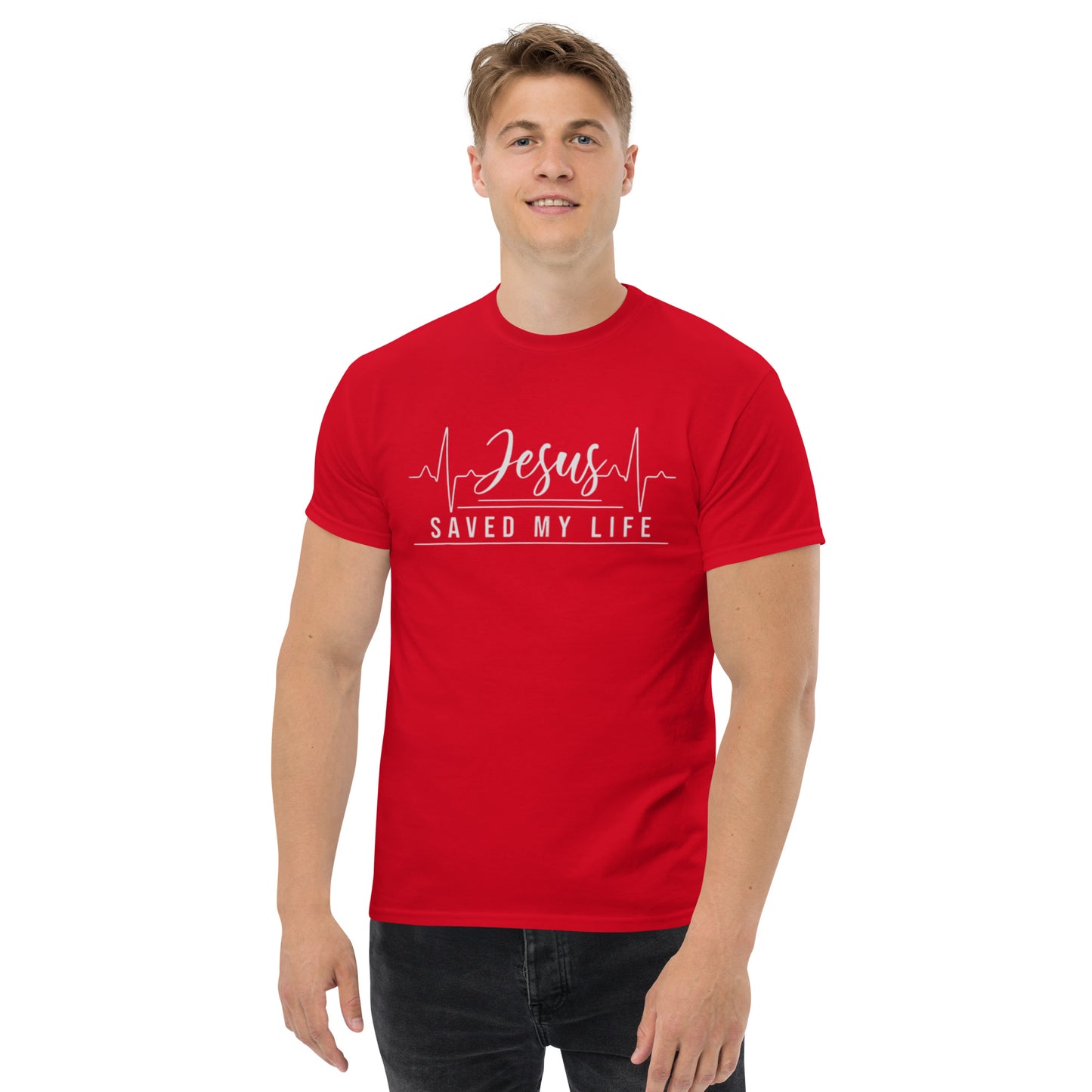 Jesus Saved My Life Men's classic tee