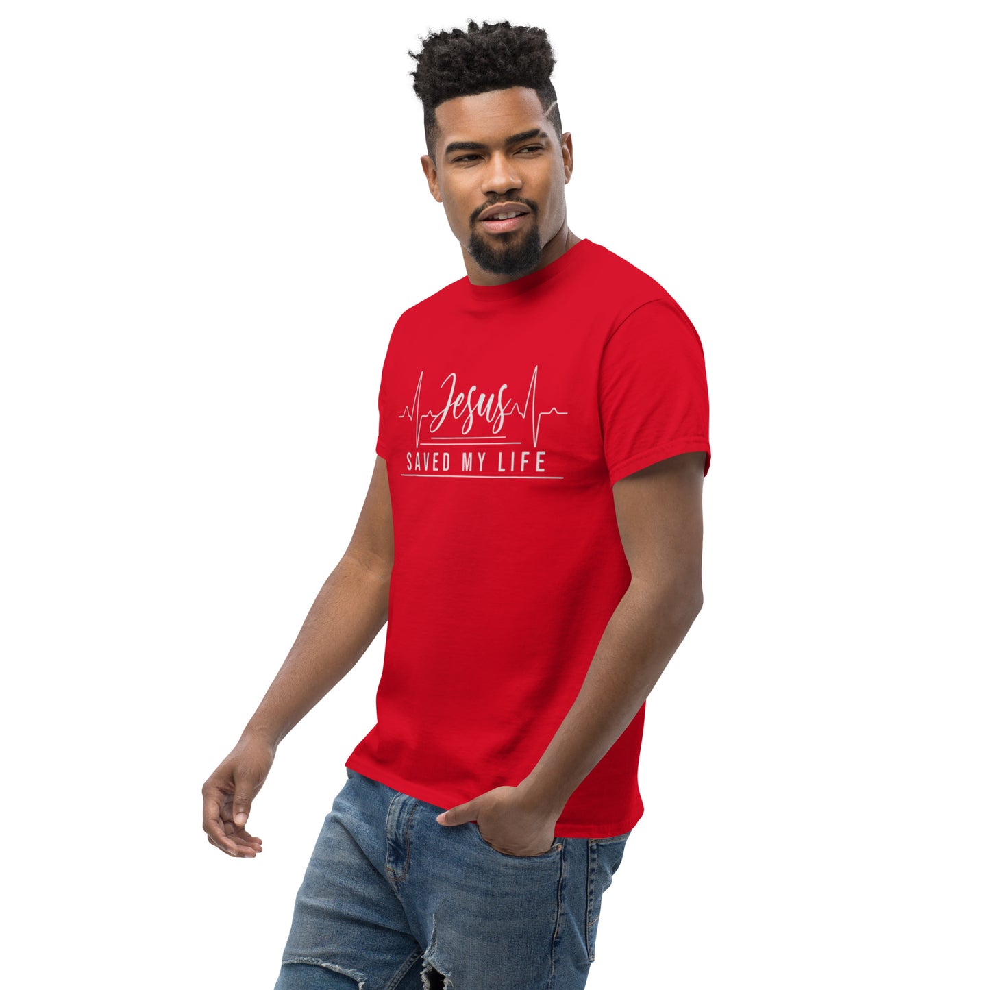 Jesus Saved My Life Men's classic tee