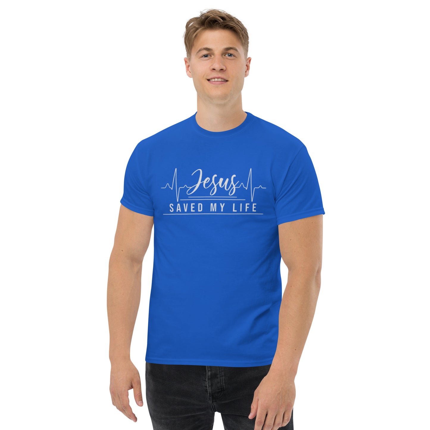 Jesus Saved My Life Men's classic tee