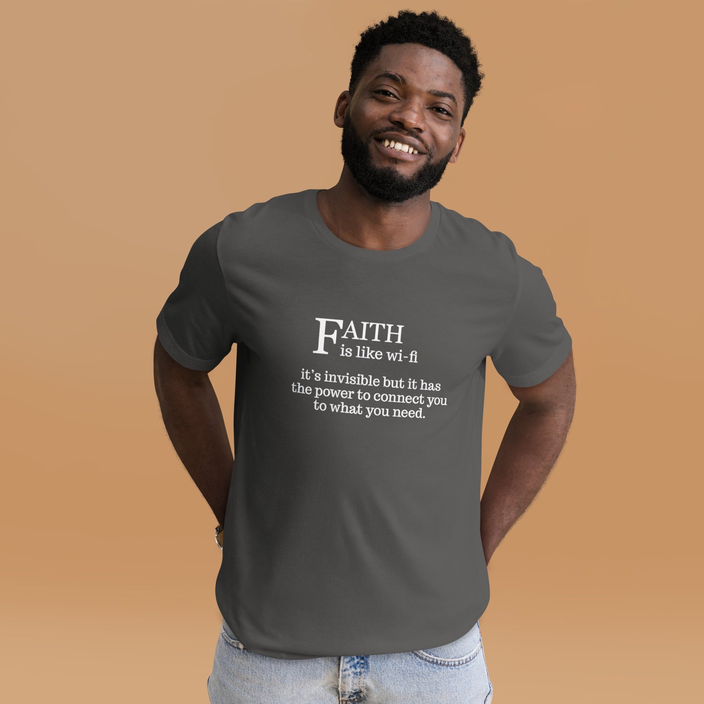 Faith Is Like WIFI Unisex T-Shirt - Stay Connected to Your Beliefs