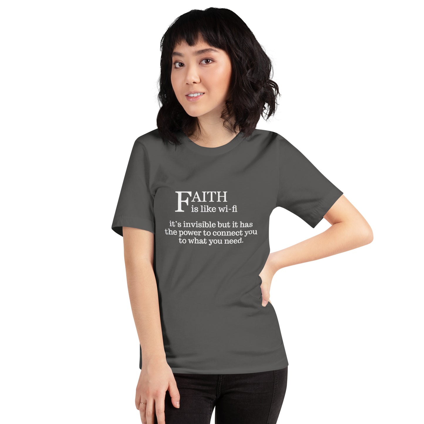 Faith Is Like WIFI Unisex T-Shirt - Stay Connected to Your Beliefs