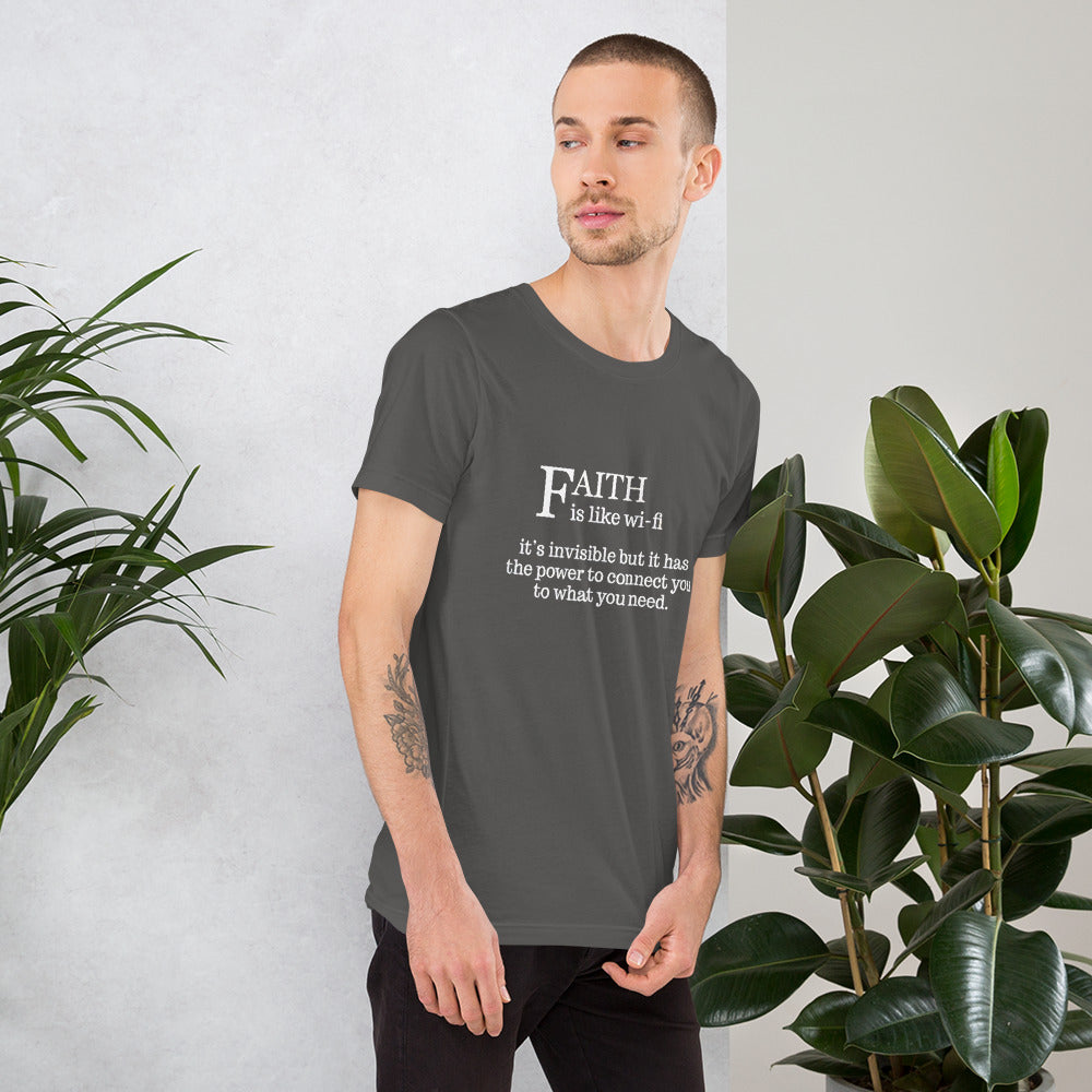 Faith Is Like WIFI Unisex T-Shirt - Stay Connected to Your Beliefs