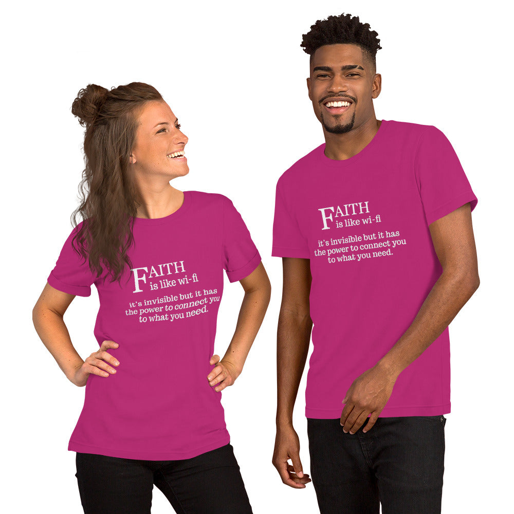 Faith Is Like WIFI Unisex T-Shirt - Stay Connected to Your Beliefs