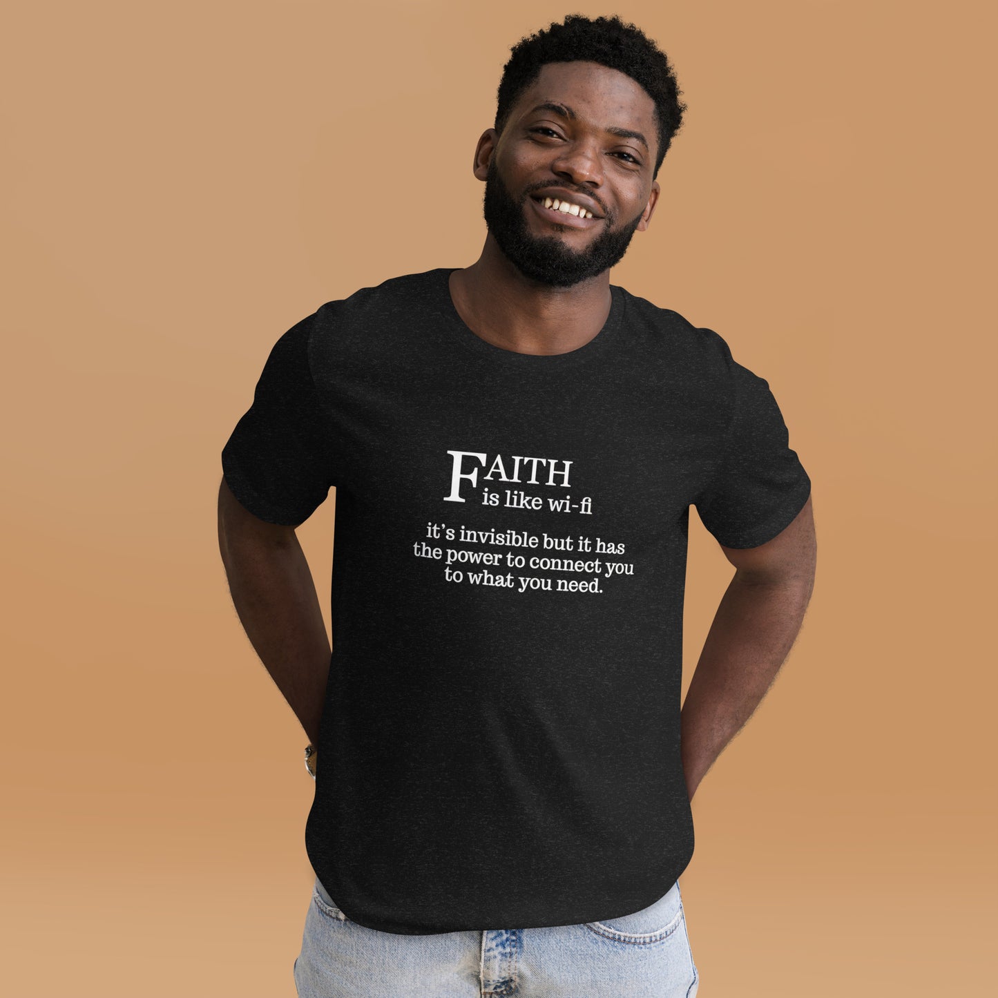 Faith Is Like WIFI Unisex T-Shirt - Stay Connected to Your Beliefs