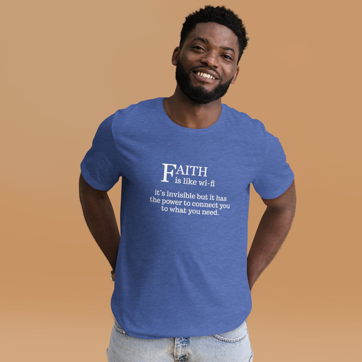 Faith Is Like WIFI Unisex T-Shirt - Stay Connected to Your Beliefs