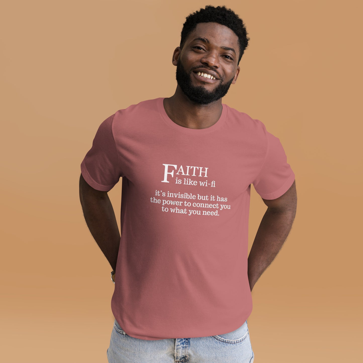 Faith Is Like WIFI Unisex T-Shirt - Stay Connected to Your Beliefs