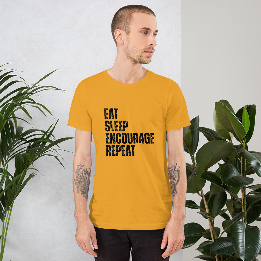 Eat Sleep Encourage Repeat Unisex t-shirt