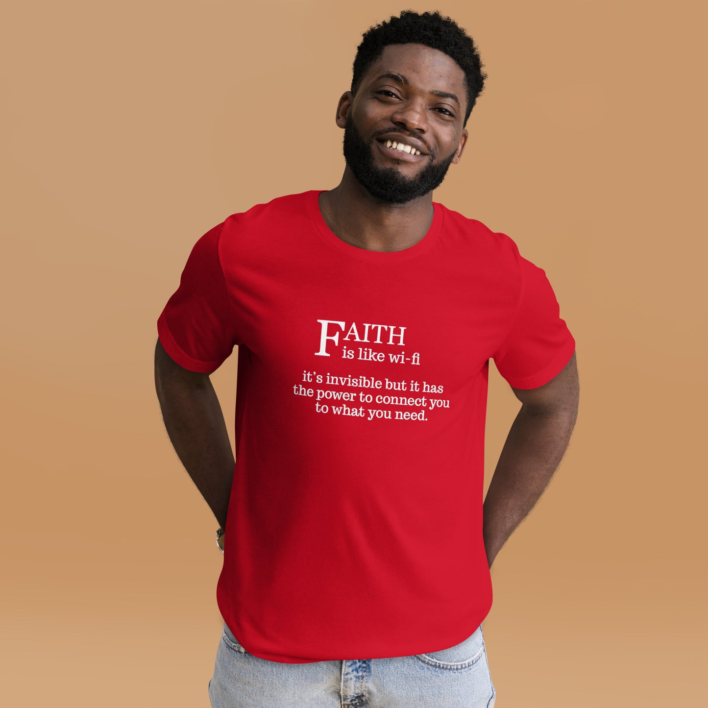 Faith Is Like WIFI Unisex T-Shirt - Stay Connected to Your Beliefs