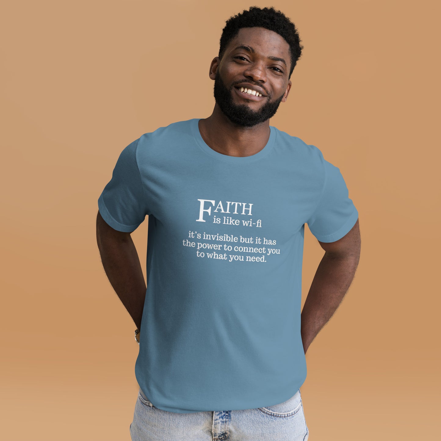 Faith Is Like WIFI Unisex T-Shirt - Stay Connected to Your Beliefs