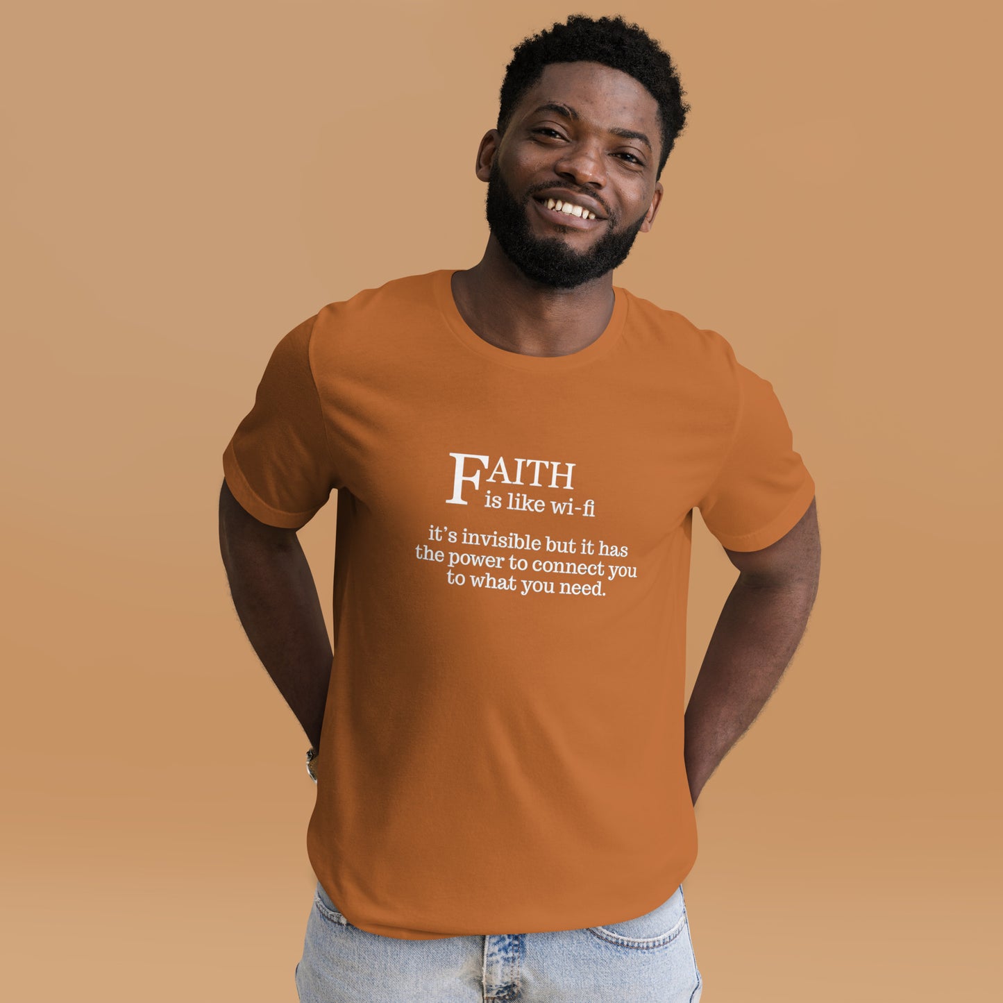 Faith Is Like WIFI Unisex T-Shirt - Stay Connected to Your Beliefs