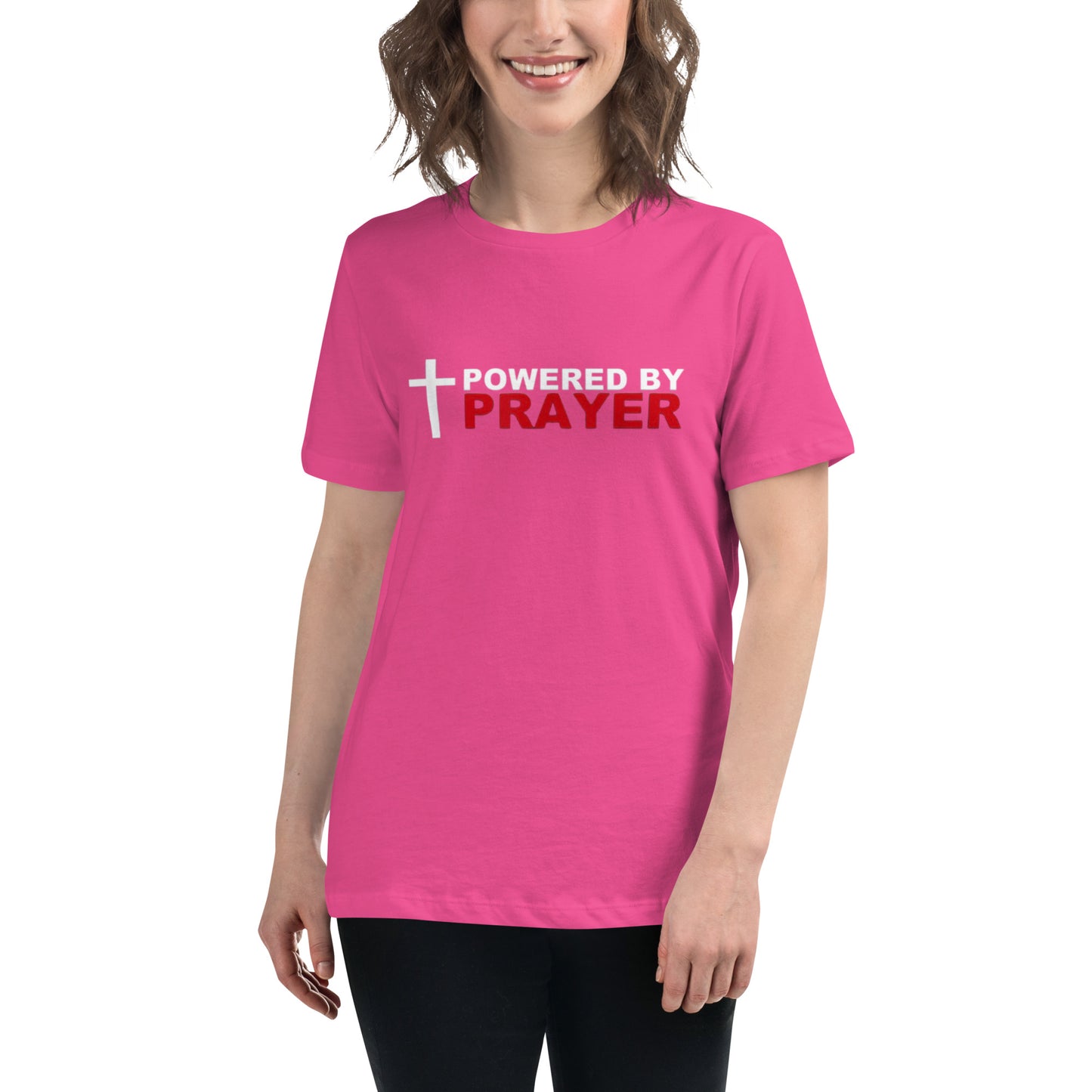 Powered by Prayer Women's Relaxed T-Shirt